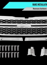 Spec-D Black Honeycomb Front Hood Grille Chevrolet Silverado 2500HD/3500HD 2005-2006                                     - HG-SIV05BB-JB - Image 8