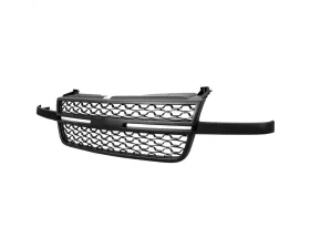 Spec-D Black Honeycomb Front Hood Grille Chevrolet Silverado 2500HD/3500HD 2005-2006