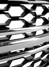 Spec-D Glossy Black Honeycomb Hood Grille w/ Chrome Trim Chevrolet Silverado 2019-2022                                     - HG-SIV1915LTCB-GL - Image 3
