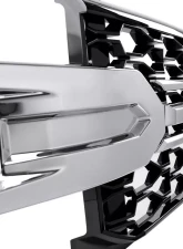 Spec-D Glossy Black Honeycomb Hood Grille w/ Chrome Trim Chevrolet Silverado 2019-2022                                     - HG-SIV1915LTCB-GL - Image 4