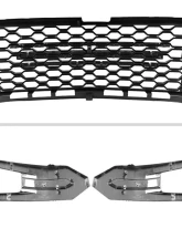 Spec-D Glossy Black Honeycomb Hood Grille w/ Chrome Trim Chevrolet Silverado 2019-2022                                     - HG-SIV1915LTCB-GL - Image 7