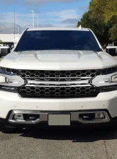 Spec-D Glossy Black Honeycomb Hood Grille w/ Chrome Trim Chevrolet Silverado 2019-2022                                     - HG-SIV1915LTCB-GL - Image 10