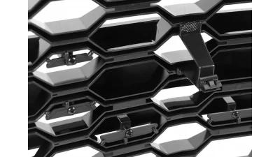 Spec-D Glossy Black Honeycomb Hood Grille Chevrolet Silverado 2019-2022                                     - HG-SIV1915LTGB-GL - Image 5