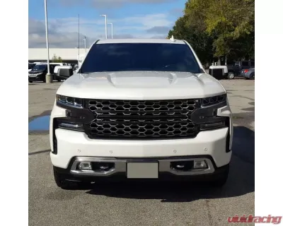 Spec-D Glossy Black Honeycomb Hood Grille Chevrolet Silverado 2019-2022 - HG-SIV1915LTGB-GL