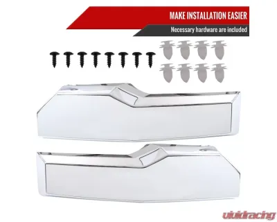 Spec-D Glossy Black Honeycomb Hood Grille w/ Chrome Trim Chevrolet Silverado 2019-2022 - HG-SIV1915WTCB-GL