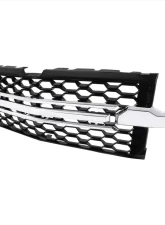 Spec-D Glossy Black Honeycomb Hood Grille w/ Chrome Trim Chevrolet Silverado 2019-2022                                     - HG-SIV1915WTCB-GL - Image 10