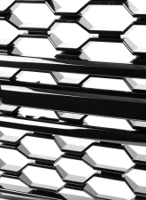 Spec-D Glossy Black Honeycomb Hood Grille Chevrolet Silverado 2019-2022                                     - HG-SIV1915WTGB-GL - Image 3