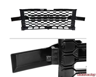 Spec-D Glossy Black Honeycomb Hood Grille Chevrolet Silverado 2019-2022 - HG-SIV1915WTGB-GL