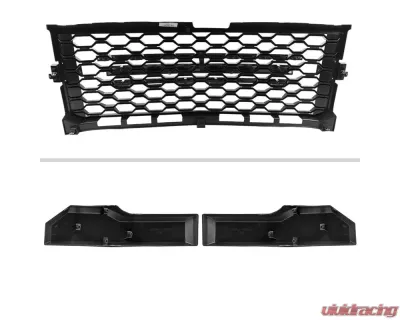 Spec-D Glossy Black Honeycomb Hood Grille Chevrolet Silverado 2019-2022 - HG-SIV1915WTGB-GL