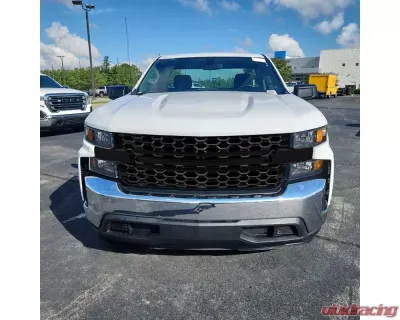 Spec-D Glossy Black Honeycomb Hood Grille Chevrolet Silverado 2019-2022 - HG-SIV1915WTGB-GL