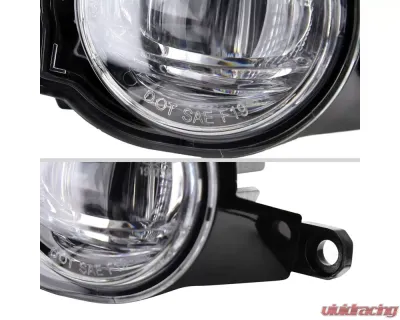 Spec-D Cross LED Fog Lights Kit Chrome Housing/Clear Lens Toyota Corolla 2022-2023 - LF-CORX20CLED-DL