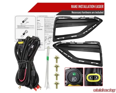 Spec-D H11 Fog Lights Kit (Chrome Housing/Clear Lens) Volkswagen Jetta 2019-2021 - LF-JET19COEM-DL