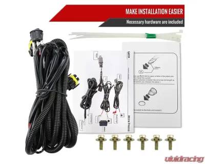 Spec-D LED Fog Lights Kit (Matte Black Housing/Clear Lens) Chevrolet Silverado 2019-2022 - LF-SIV1915JMLED-DL