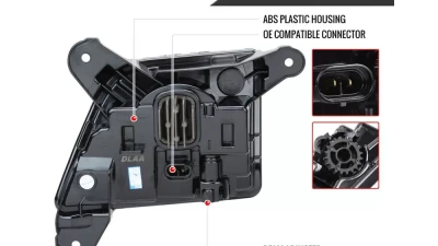 Spec-D LED Fog Lights Kit (Matte Black Housing/Clear Lens) Chevrolet Silverado 2019-2022                                     - LF-SIV1915JMLED-DL - Image 7