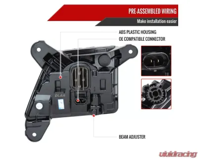 Spec-D LED Fog Lights Kit (Matte Black Housing/Clear Lens) Chevrolet Silverado 2019-2022 - LF-SIV1915JMLED-DL