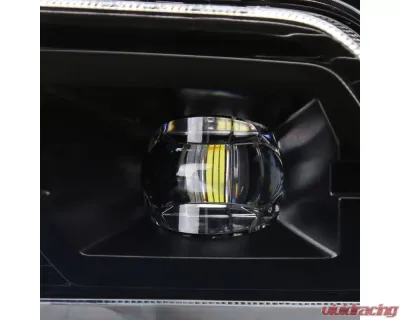 Spec-D LED Fog Lights Kit (Matte Black Housing/Clear Lens) Chevrolet Silverado 2019-2022 - LF-SIV1915JMLED-DL