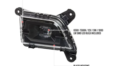 Spec-D LED Fog Lights Kit (Matte Black Housing/Clear Lens) Chevrolet Silverado 2019-2022                                     - LF-SIV1915JMLED-DL - Image 8