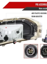 Spec-D Bumper Fog Lights Kit Chrome Housing/Clear Lens GMC Yukon/Yukon XL 2015-2018                                     - LF-YUK15COEM-HZ - Image 7