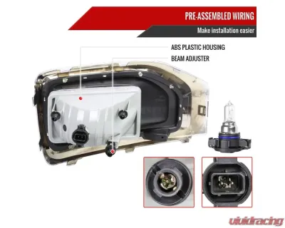 Spec-D Bumper Fog Lights Kit Chrome Housing/Clear Lens GMC Yukon/Yukon XL 2015-2018 - LF-YUK15COEM-HZ