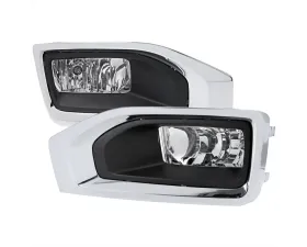 Spec-D Bumper Fog Lights Kit Chrome Housing/Clear Lens GMC Yukon/Yukon XL 2015-2018
