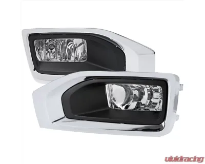 Spec-D Bumper Fog Lights Kit Chrome Housing/Clear Lens GMC Yukon/Yukon XL 2015-2018 - LF-YUK15COEM-HZ