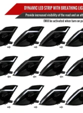 Spec-D Switchback Sequential Turn Signal Animated LED Bar Projector Headlights (Matte Black Housing/Smoked Lens) Nissan 350Z 2006-2009                                     - LHP-350Z06SM-SQ-RS - Image 3