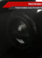 Spec-D Switchback Sequential Turn Signal Animated LED Bar Projector Headlights (Matte Black Housing/Smoked Lens) Nissan 350Z 2006-2009                                     - LHP-350Z06SM-SQ-RS - Image 4