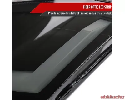 Spec-D Switchback Sequential Turn Signal Animated LED Bar Projector Headlights (Matte Black Housing/Smoked Lens) Nissan 350Z 2006-2009 - LHP-350Z06SM-SQ-RS