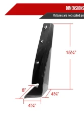 Spec-D Black 2PC Front Bumper Canards Spats Cover Chevrolet Corvette 2014-2019                                     - LPS-CVET14GB-KH - Image 2