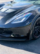 Spec-D Black 2PC Front Bumper Canards Spats Cover Chevrolet Corvette 2014-2019                                     - LPS-CVET14GB-KH - Image 10