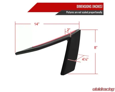 Spec-D Front Bumper Fog Light Vent Canards Cover Ford Mustang 2018-2022 - LPS-MST18GT-V2-LD