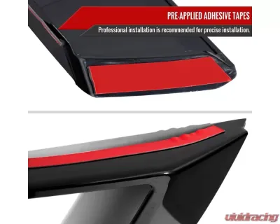 Spec-D Front Bumper Fog Light Vent Canards Cover Ford Mustang 2018-2022 - LPS-MST18GT-V2-LD