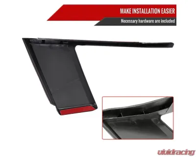 Spec-D Front Bumper Fog Light Vent Canards Cover Ford Mustang 2018-2022 - LPS-MST18GT-V2-LD