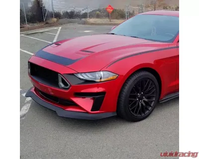 Spec-D Front Bumper Fog Light Vent Canards Cover Ford Mustang 2018-2022 - LPS-MST18GT-V2-LD