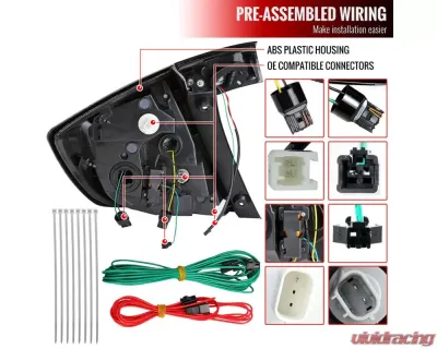 Spec-D LED Sequential Signal Taillights (Jet Black Housing/Clear Lens) Honda Civic 2017-2021 - LT-CV175BKLED-SQ-RS