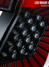 Spec-D LED Sequential Signal Taillights (Jet Black Housing/Clear Lens) Honda Civic 2017-2021                                     - LT-CV175BKLED-SQ-RS - Image 5