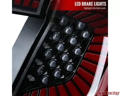 Spec-D LED Sequential Signal Taillights (Jet Black Housing/Clear Lens) Honda Civic 2017-2021 - LT-CV175BKLED-SQ-RS