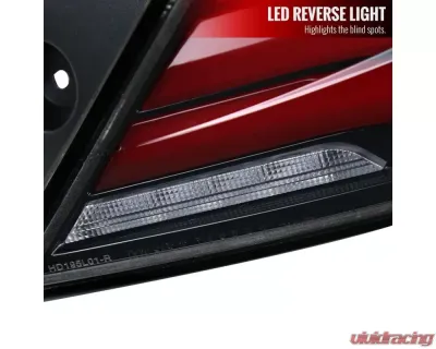 Spec-D LED Sequential Signal Taillights (Jet Black Housing/Clear Lens) Honda Civic 2017-2021 - LT-CV175BKLED-SQ-RS