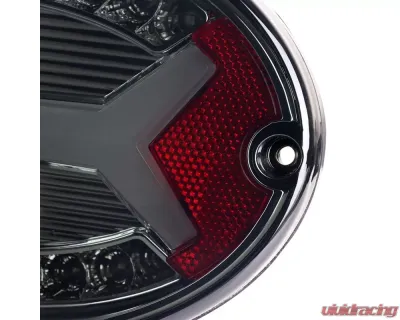 Spec-D 4 PC White LED Bar Tail Lights Chrome Housing/Dark Smoke Lens Chevrolet Corvette C5 1997-2004 - LT-CVET97GLED-G2-OZ