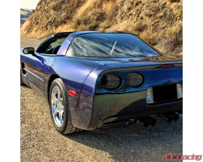 Spec-D 4 PC White LED Bar Tail Lights Chrome Housing/Dark Smoke Lens Chevrolet Corvette C5 1997-2004 - LT-CVET97GLED-G2-OZ