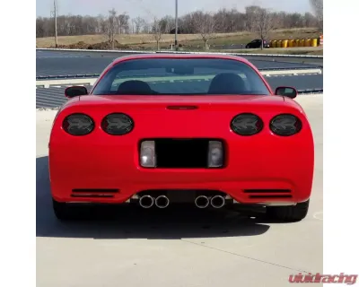 Spec-D 4 PC White LED Bar Tail Lights Chrome Housing/Dark Smoke Lens Chevrolet Corvette C5 1997-2004 - LT-CVET97GLED-G2-OZ