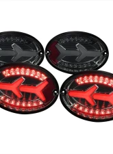 Spec-D 4 PC White LED Bar Tail Lights Chrome Housing/Dark Smoke Lens Chevrolet Corvette C5 1997-2004                                     - LT-CVET97GLED-G2-OZ - Image 10