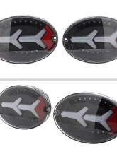 Spec-D 4 PC White LED Bar Tail Lights Matte Black Housing/Clear Lens Chevrolet Corvette C5 1997-2004                                     - LT-CVET97JMLED-G2-OZ - Image 3