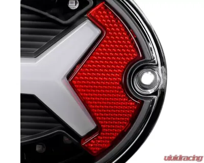 Spec-D 4 PC White LED Bar Tail Lights Matte Black Housing/Clear Lens Chevrolet Corvette C5 1997-2004 - LT-CVET97JMLED-G2-OZ