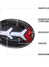Spec-D 4 PC White LED Bar Tail Lights Matte Black Housing/Clear Lens Chevrolet Corvette C5 1997-2004                                     - LT-CVET97JMLED-G2-OZ - Image 8