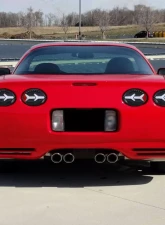Spec-D 4 PC White LED Bar Tail Lights Matte Black Housing/Clear Lens Chevrolet Corvette C5 1997-2004                                     - LT-CVET97JMLED-G2-OZ - Image 10