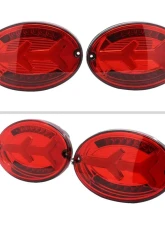 Spec-D 4 PC LED Bar Tail Lights Chrome Housing/Red Lens Chevrolet Corvette C5 1997-2004                                     - LT-CVET97RLED-G2-OZ - Image 3
