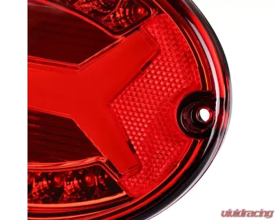 Spec-D 4 PC LED Bar Tail Lights Chrome Housing/Red Lens Chevrolet Corvette C5 1997-2004 - LT-CVET97RLED-G2-OZ