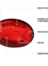 Spec-D 4 PC LED Bar Tail Lights Chrome Housing/Red Lens Chevrolet Corvette C5 1997-2004                                     - LT-CVET97RLED-G2-OZ - Image 8