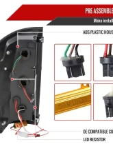 Spec-D Sequential Signal LED Taillights (Chrome Housing/Red Lens) Toyota Tacoma 2016-2022                                     - LT-TAC16RLED-SQ-FS - Image 7